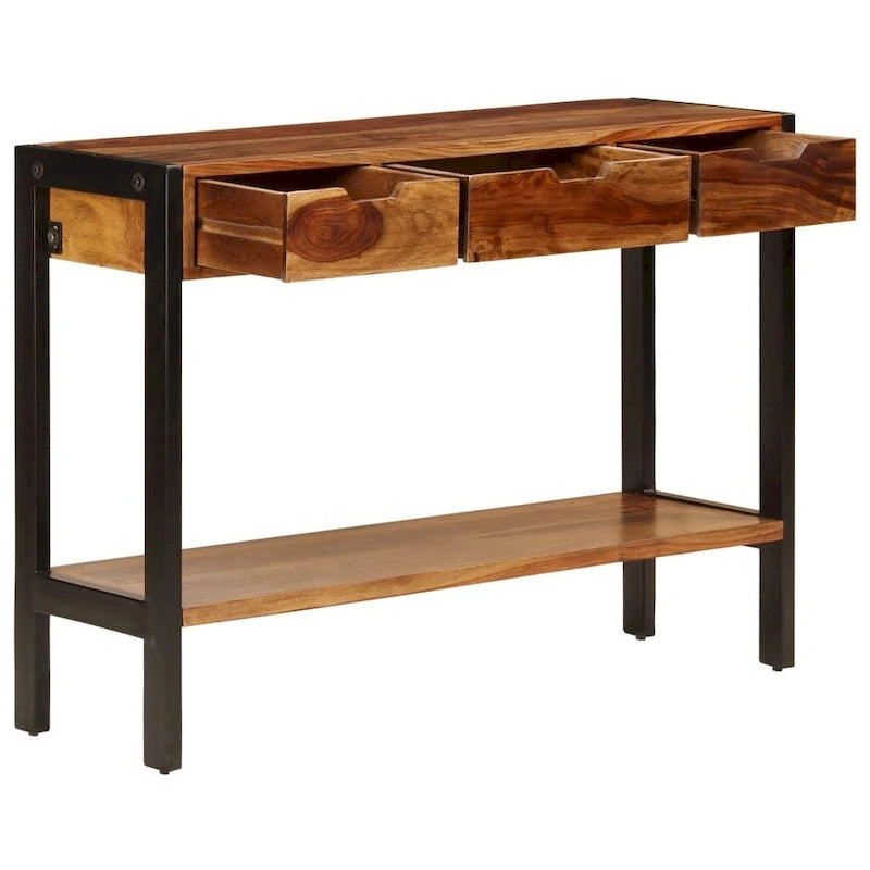vidaXL Bahut à 3 tiroirs 110 x 35 x 75 cm Bois de Sesham massif