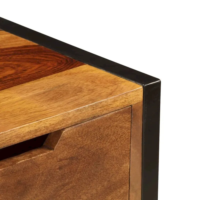 vidaXL Bahut à 3 tiroirs 110 x 35 x 75 cm Bois de Sesham massif