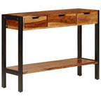 vidaXL Sideboard with 3 Drawers 43.3x13.8x29.5 Solid Sheesham Wood