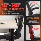 FDW PC Gaming Chair Office Chair Desk Chair with Lumbar Support Flip Up Arms Headrest