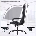 FDW Office Chair Gaming Chair Desk Chair Executive Chair with Lumbar Support Adjustable Stool Swivel Rolling Computer Chair