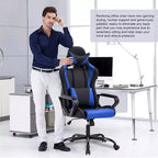 FDW Office Chair Gaming Chair Desk Chair Executive Chair with Lumbar Support Adjustable Stool Swivel Rolling Computer Chair