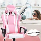 FDW Office Chair Gaming Chair Desk Chair Executive Chair with Lumbar Support Adjustable Stool Swivel Rolling Computer Chair