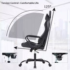 FDW Office Chair Gaming Chair Desk Chair Executive Chair with Lumbar Support Adjustable Stool Swivel Rolling Computer Chair