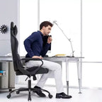 FDW Office Chair Gaming Chair Desk Chair Executive Chair with Lumbar Support Adjustable Stool Swivel Rolling Computer Chair