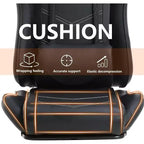 FDW Chaise de Bureau Gaming Fauteuil de Bureau Chaise de Direction Ergonomique en Cuir PU à Dossier Haut avec Support Lombaire et Repose-Pieds