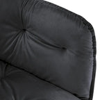Ivinta Lot de 2 chaises de salle à manger capitonnées, chaise d'appoint avec pieds plaqués or massif