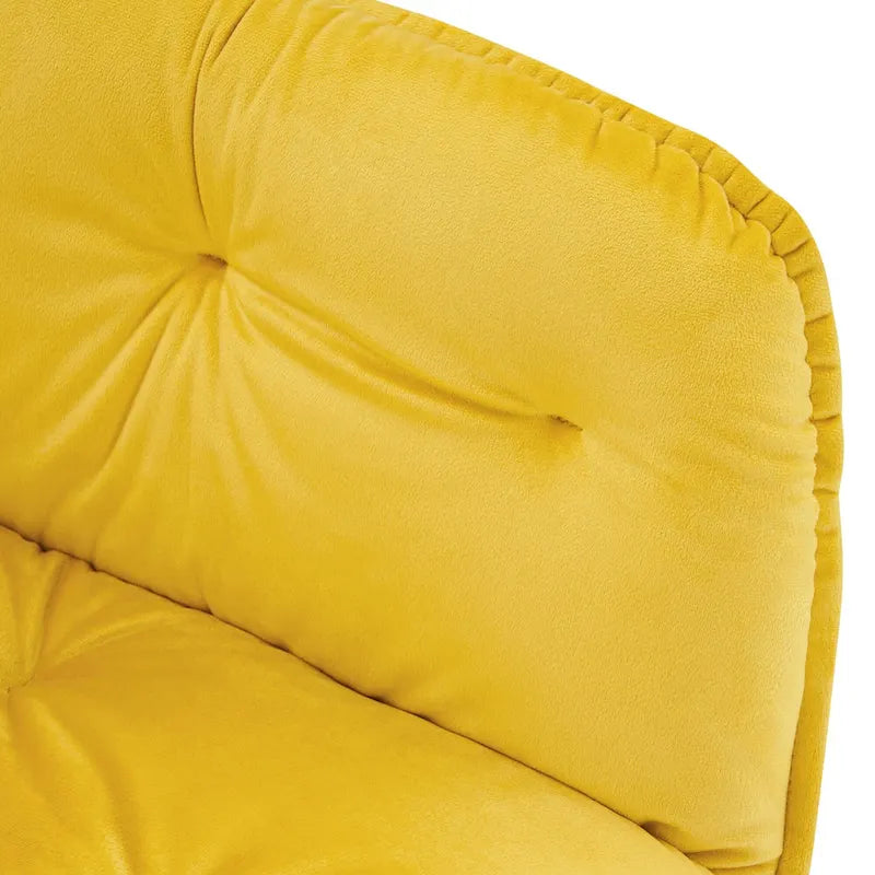 Ivinta Lot de 2 chaises de salle à manger capitonnées, chaise d'appoint avec pieds plaqués or massif