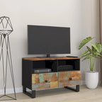 vidaXL Meuble TV 70x33x46 cm Bois de manguier massif