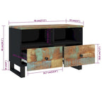 vidaXL Meuble TV 70x33x46 cm Bois de manguier massif