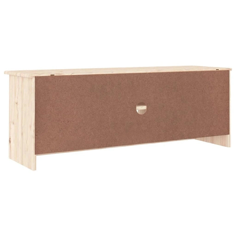 vidaXL TV Stand ALTA 44.1x13.8x16.1 Solid Wood Pine - 44.1 x 13.8 x 16.1