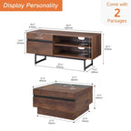 WAMPAT Modern TV Stand and Coffee Table Set of 2