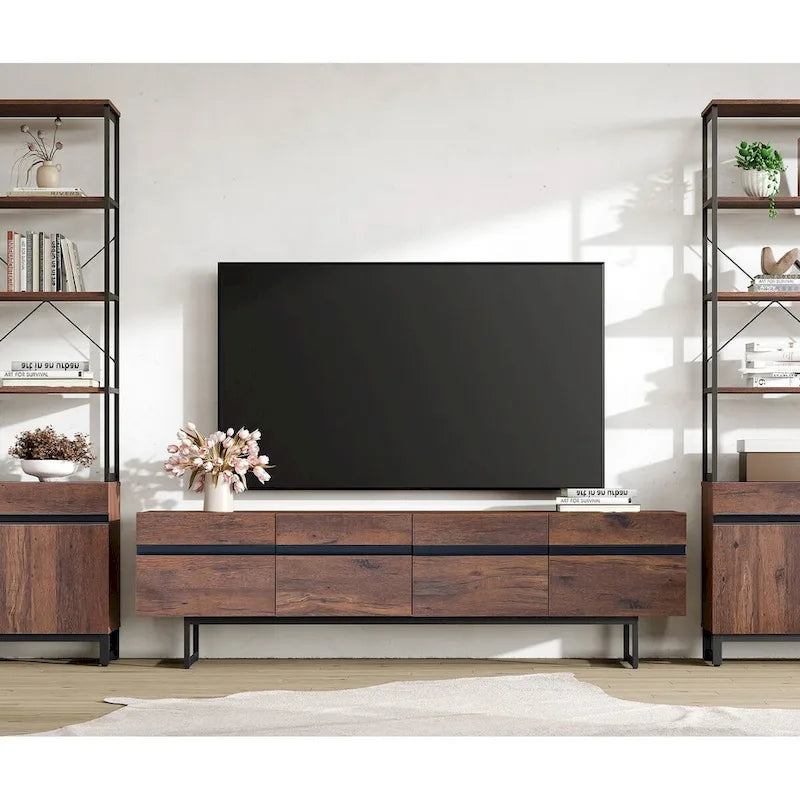 WAMPAT Modern TV Stand and Coffee Table Set of 2