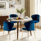 Chaise d'appoint Barbara avec piètement en métal (lot de 4) par HULALA HOME