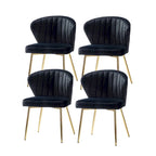 Chaise d'appoint Barbara avec piètement en métal (lot de 4) par HULALA HOME