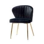Chaise d'appoint Barbara avec piètement en métal (lot de 4) par HULALA HOME