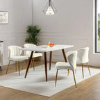 Chaise d'appoint Barbara avec piètement en métal (lot de 4) par HULALA HOME