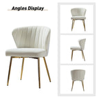 Chaise d'appoint Barbara avec piètement en métal (lot de 4) par HULALA HOME