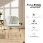 Chaise d'appoint Barbara avec piètement en métal (lot de 4) par HULALA HOME