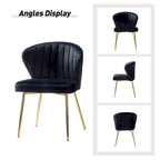 Chaise d'appoint Barbara avec piètement en métal (lot de 4) par HULALA HOME