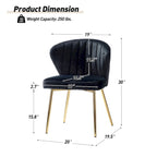 Chaise d'appoint Barbara avec piètement en métal (lot de 4) par HULALA HOME