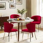 Chaise d'appoint Barbara avec piètement en métal (lot de 4) par HULALA HOME