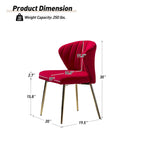 Chaise d'appoint Barbara avec piètement en métal (lot de 4) par HULALA HOME