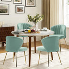 Chaise d'appoint Barbara avec piètement en métal (lot de 4) par HULALA HOME