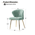 Chaise d'appoint Barbara avec piètement en métal (lot de 4) par HULALA HOME