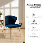 Chaise d'appoint Barbara avec piètement en métal (lot de 4) par HULALA HOME
