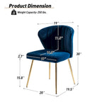 Chaise d'appoint Barbara avec piètement en métal (lot de 4) par HULALA HOME