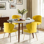 Chaise d'appoint Barbara avec piètement en métal (lot de 4) par HULALA HOME