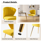 Chaise d'appoint Barbara avec piètement en métal (lot de 4) par HULALA HOME