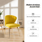 Chaise d'appoint Barbara avec piètement en métal (lot de 4) par HULALA HOME