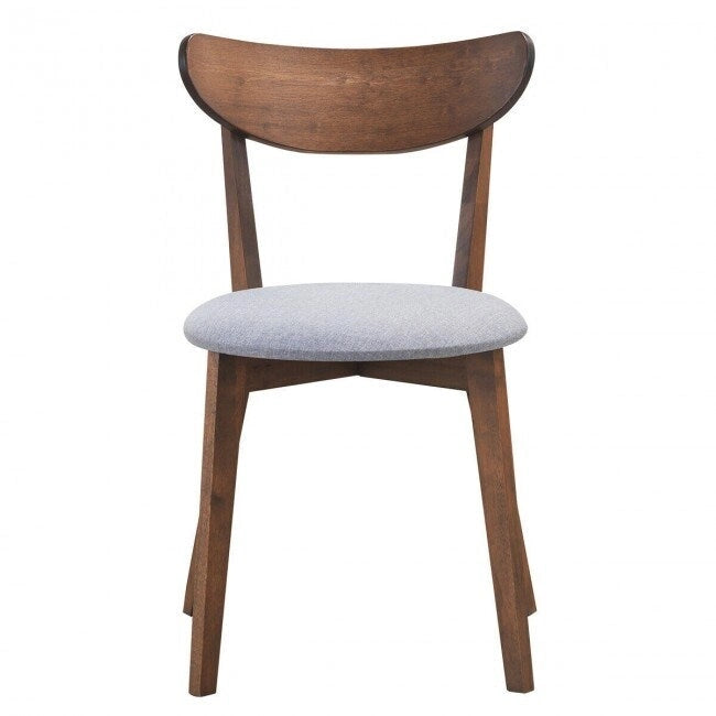 Set of 2 Dining Chair Upholstered Curved Back Side - 18 x 23 x 32 (L x W x H)