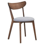 Set of 2 Dining Chair Upholstered Curved Back Side - 18 x 23 x 32 (L x W x H)