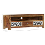 Meuble TV vidaXL 120x30x40 cm Bois de Sesham Massif