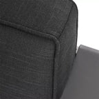 GDFStudio Liam Outdoor Aluminum Loveseat and Coffee Table Set with Cushions, Gray/Dark Gray