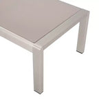 Ensemble de canapé de conversation GDFStudio Ava en aluminium et verre pour 6 personnes avec coussins, argent/gris