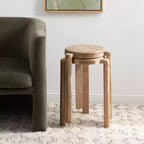 Kate and Laurel Stuart Wood Side Table, 14x14x20, Natural