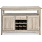 Transitional Buffet Server Sideboard with Wine Storage - 45.5 x 16 x 31.5 (L x W x H)