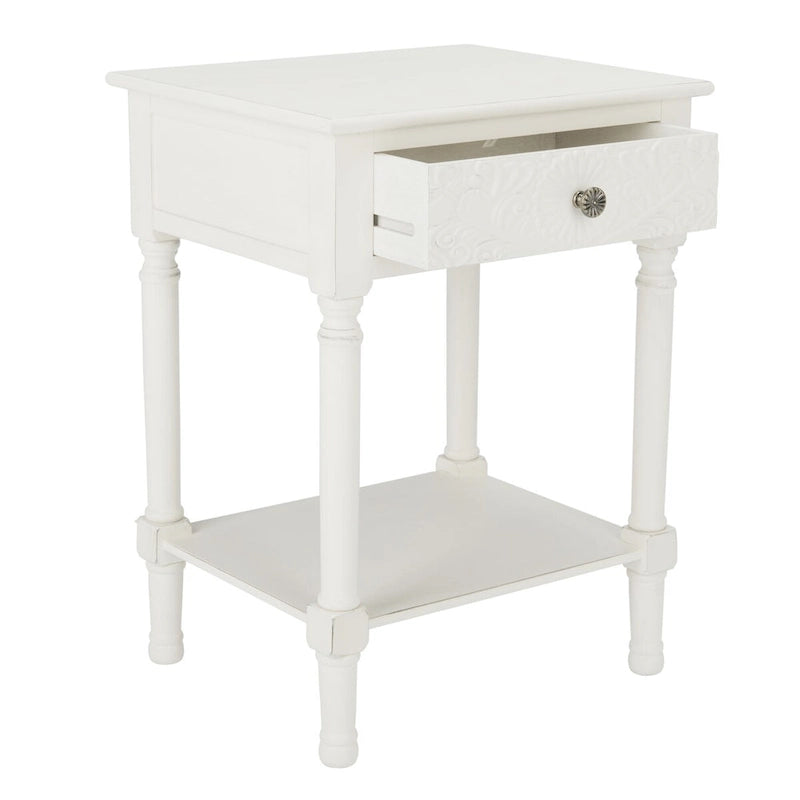 SAFAVIEH Heide Table d'appoint à 1 tiroir - 19 l x 15,8 P x 26 H - 19Lx16Px26H