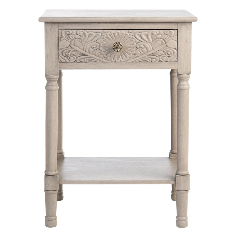 SAFAVIEH Heide Table d'appoint à 1 tiroir - 19 l x 15,8 P x 26 H - 19Lx16Px26H