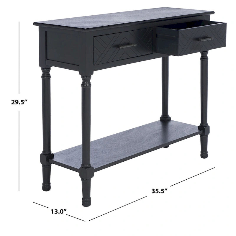 SAFAVIEH Eryka 2-Drawer Console Table - 35.5 W x 13 L x 29.5 H - 36Wx13Dx30H