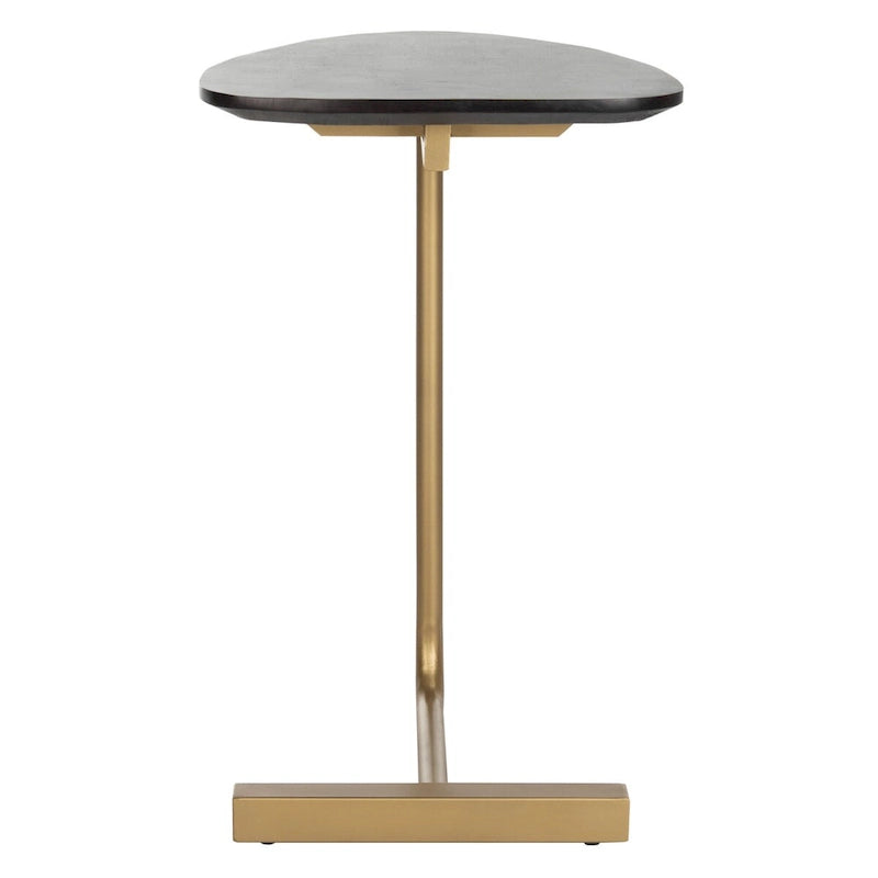 SAFAVIEH Marjorie Table d'appoint en C – Noir/Doré – 19 x 15 x 25 – 19L x 15P x 25H