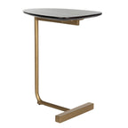 SAFAVIEH Marjorie Table d'appoint en C – Noir/Doré – 19 x 15 x 25 – 19L x 15P x 25H