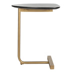 SAFAVIEH Marjorie Table d'appoint en C – Noir/Doré – 19 x 15 x 25 – 19L x 15P x 25H