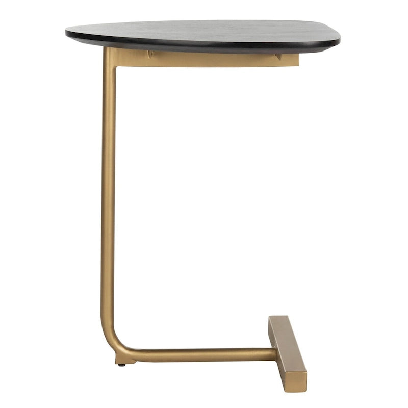 SAFAVIEH Marjorie Table d'appoint en C – Noir/Doré – 19 x 15 x 25 – 19L x 15P x 25H