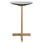 SAFAVIEH Marjorie Table d'appoint en C – Noir/Doré – 19 x 15 x 25 – 19L x 15P x 25H