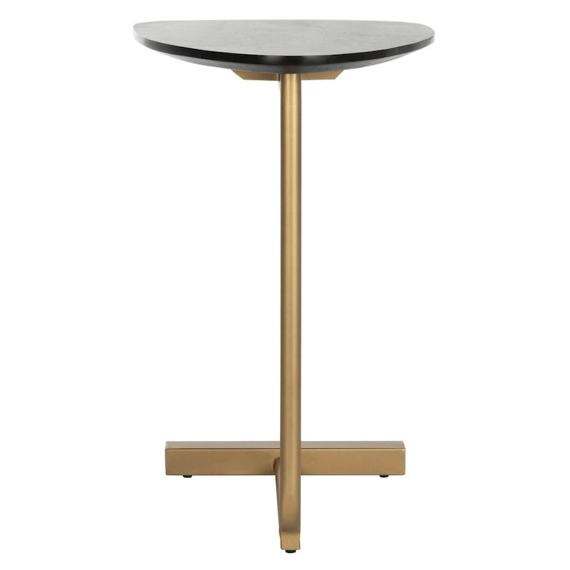 SAFAVIEH Marjorie Table d'appoint en C – Noir/Doré – 19 x 15 x 25 – 19L x 15P x 25H